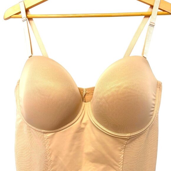 M&S Body Shaper Slip Size 38DD Underwire Nude Color Adjustable Straps NWOT - Picture 3 of 7